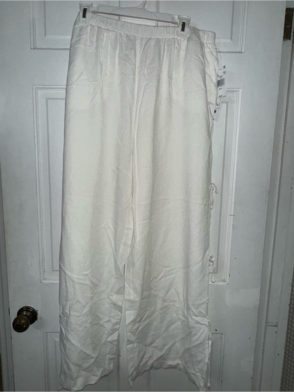 Vanilla Star Cream Wide-Leg Drawstring Pants